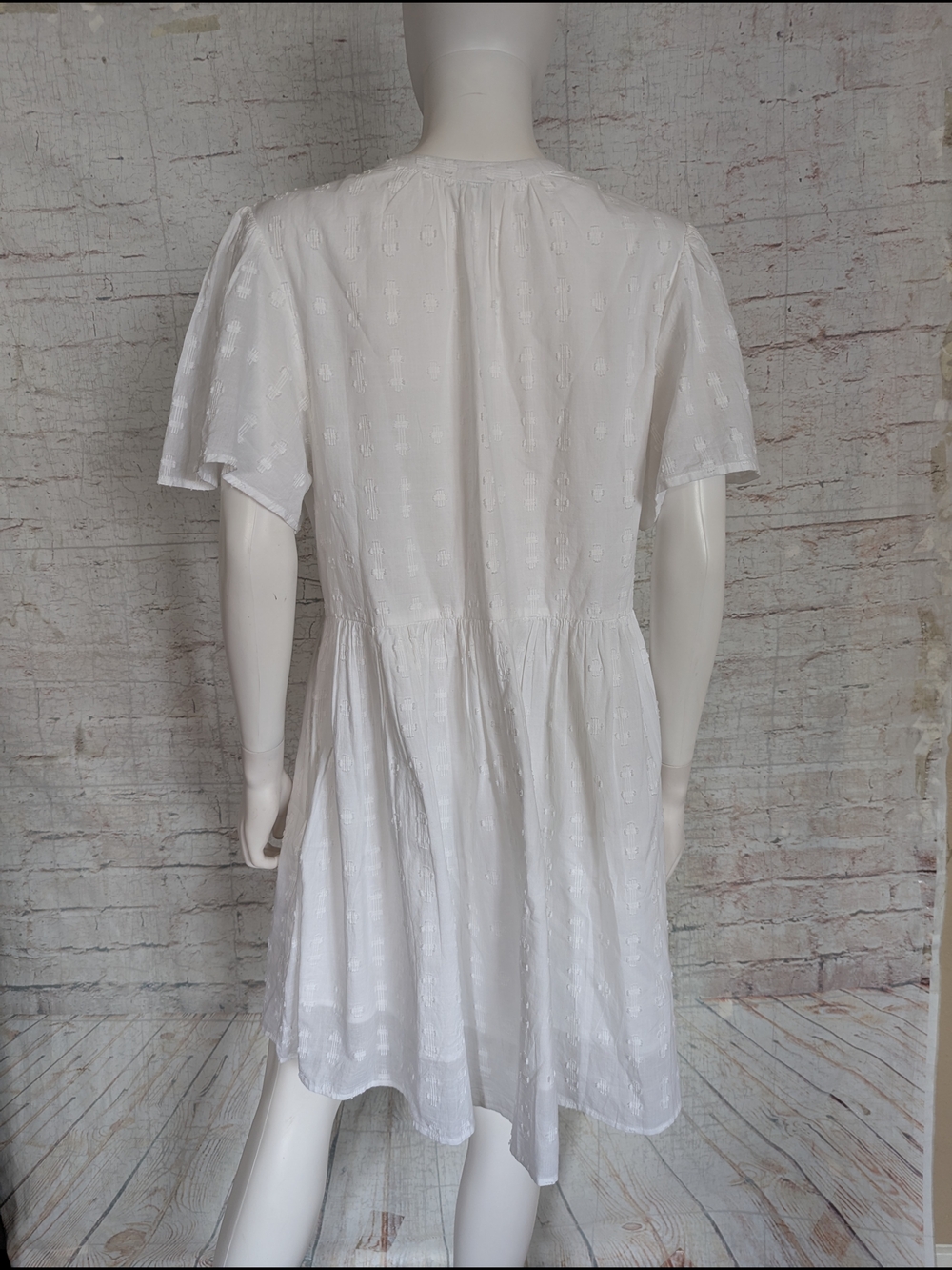 Sundance White Eyelet Button-Front Mini Dress - Picture 9 of 11